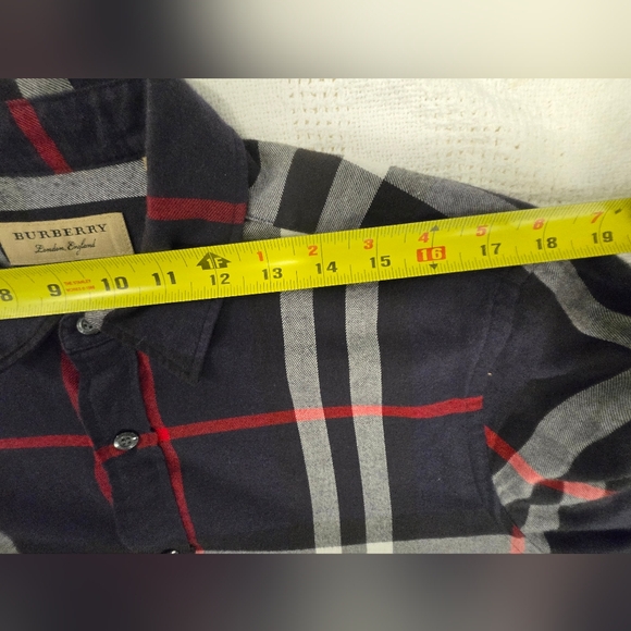 Burberry London Plaid Cotton Shirt Sz Large - Picture 10 of 14